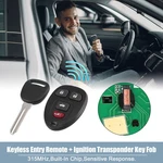 Set 315MHZ Keyless Entry Remote Ignition Transponder Fob For Chevrolet. Fixed Price $14.49.