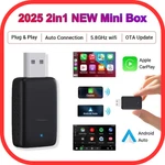 2025NEW Wired Wireless Carplay Android Auto 2IN1 Mini Adapter Dongle Con. Fixed Price $16.77.