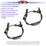 2PCS Abs Wheel Speed Sensor Rear Left Right For Bmw 528I 535I 550I M5 M6 ALS2068. Fixed Price $21.50.
