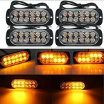 4X Amber 12 Strobe Led Truck Light Bar Hazard Beacon Bright Bsd- Warning Signal. Fixed Price $16.14.