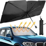 Protect Your Car From The With This Portable, Foldable Windshield Sunsha. Fixed Price $29.96.