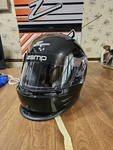 Zamp RZ-42Y Youth Racing Helmet/ With Neck Collar Black, Size 52CM. New Open Box. Fixed Price $235.99.