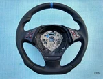 Bmw E90 E91 E84 New Nappa Leather Ergonomic Inlays Flat Bottom Blue Mark Base. Fixed Price $299.00.