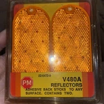 Pm Oval Amber Orange Reflectors Adhesive Lens Cover V480A Peterson 4.4 X2 Usa. Fixed Price $7.00.