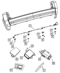 Genuine Mopar Blind Spot Detection Module 68036233AD. Fixed Price $388.67.