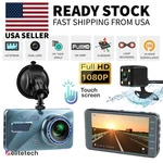 Touch Screen Dash 4" 1080P Dual Lens Car Dvr Recorder Front And Rear Camera. Fixed Price $27.49.