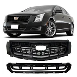 Fit 2013-2017 Cadillac Xts Front Bumper Black Upper Grille Lower 2PCS. Fixed Price $218.41.