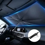 Protect Your Car From The With This Portable, Foldable Windshield Sunsha. Fixed Price $29.00.
