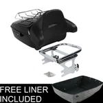 King Trunk Backrest Rack Fit For Harley Touring Electra Glide Road 97-08 Us. Fixed Price $329.50.