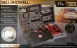 Brand New 35 Piece Emergency Roadside Kit - Bell + Howell. Fixed Price $22.99.