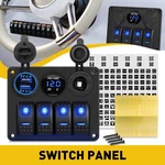 4 Gang Blue Led Waterproof Rocker Switch Panel Breakers Car Marine Boat Rv Hot. Fixed Price $31.34.