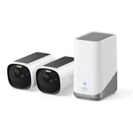 Eufycam E40 Outdoor Wireless Solar Security Camera 2K 2-CAM & Homebase S380. Fixed Price $199.99.