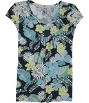 Hc La Womens Cap Sleeve Baby Doll Blouse, Blue, Petite, P/ps. Fixed Price $16.99.