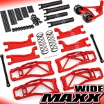 Traxxas Widemaxx Red Complete Arm Package, With Wheelie Bar 8995R 8940X 8976R. Fixed Price $99.99.