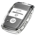 Tangsen Key Fob 3 Button, White Carbon Fiber Tpu Cover & Transparent. Fixed Price $22.69.