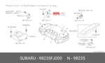 Genuine Oe Air Satl Sen Sda 98235FJ000 For Subaru 98235-FJ000. Fixed Price $86.54.