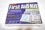 New & Sealed 34 Piece Aid Kit For Glove Box-safety First. Nice Small Size. Fixed Price $10.00.