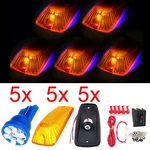 5PC Amber 12V 3020 Led Roof Cab Clearance Marker Light Lamp+wiring Kit Truck Suv. Fixed Price $21.44.