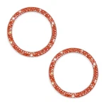 2 Pcs Car Bling Engine Start Ring Decal, Crystal Double Orange,. Fixed Price $9.60.