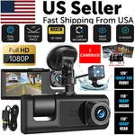 Car Dual Lens Dash Hd 1080P Front/rear/inside Video Recorder Camera G-sensor. Fixed Price $24.59.