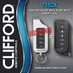 Discontinued Clifford 7152X 1-WAY 5-BUTTON Replacement Remote Viper 7153V. Fixed Price $59.99.