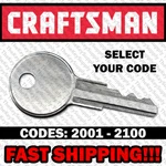 Craftsman Tool Box Key Cut Your Code 2001-2100. Fixed Price $9.95.