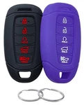 Reprotecting Silicone Rubber Key Fob Cover Compatible 8*4.5*1.5, Black/purple. Fixed Price $15.93.