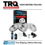 Trq Front & Rear Ceramic Brake Pads Rotors Fits 98-02 Crown Victoria Town Car. Fixed Price $279.95.