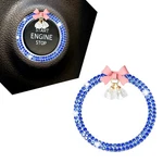 Hqrnyp Bling Diamond Car Engine Start Stop Button Decoration Ring, Push Blue. Fixed Price $11.76.