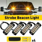 Car 12-LED Strobe Emergency Lamps Surface Mount Lights Flashing For Pickup Truck. Fixed Price $16.14.