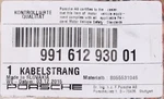 Porsche Cable Loom Kit Part Number 991-612-930-01. Fixed Price $320.99.
