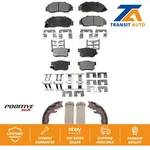 Front Rear Semi-metallic Brake Pads Parking Shoes Kit For Honda Odyssey Acura Rl. Fixed Price $73.16.