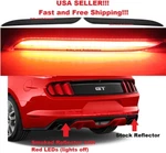 Smoked Lens Red Led Rear Bumper Reflector Lights 2015 - 2017 Ford Mustang. Fixed Price $29.97.