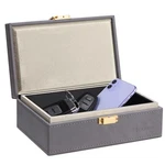 Ticonn Faraday Box, Car Key Fob 8.38"(L)X5.25"(W)X3"(H), Pu Leather Grey. Fixed Price $29.49.