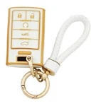 Arruweer Key Fob Cover For Cadillac Soft Tpu Case Holder White. Fixed Price $21.99.